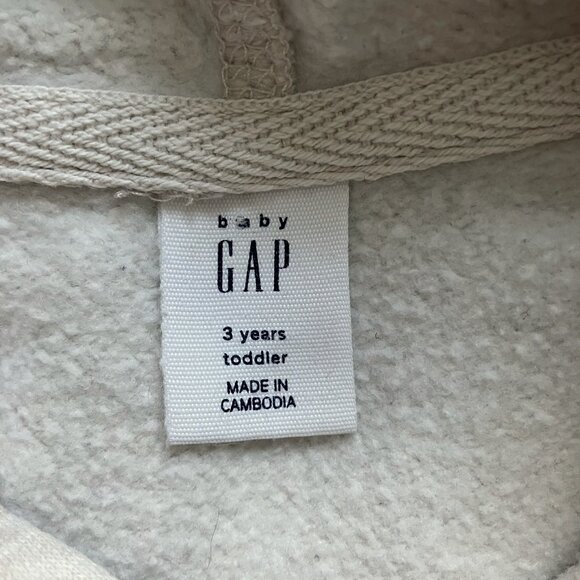 Baby Gap 3T Cream Gold Polka Dot Hoodie Sweater GUC Toddler Girl - Picture 3 of 16